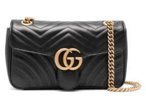Gucci GG Black Marmont Matelassé Mini Bag