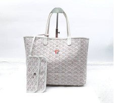 Goyard Saint- Louis PM White&Pink Coated Canvas Shouder Bag