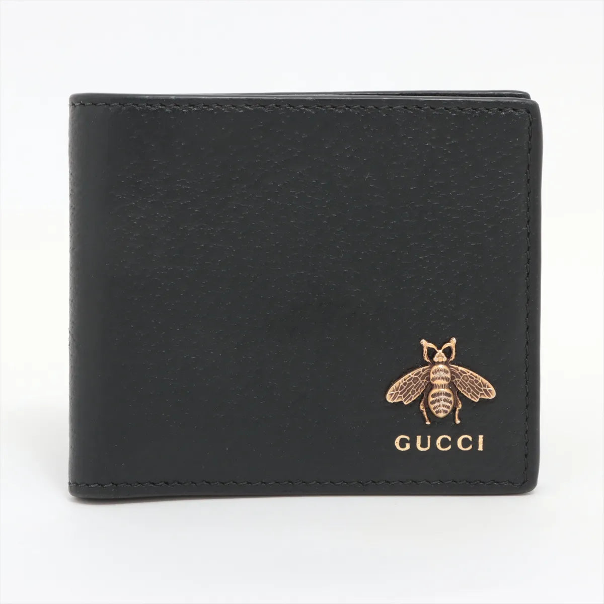 Gucci Animalier Bee 523664 Leather Wallet Black