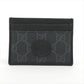 Gucci GG Supreme 673002 PVC & leather Card Case Black