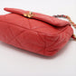 Chanel CHANEL 19 Lambskin Chain Shoulder Bag Red Gold x Silver Metal Fittings 31280288 AS1160