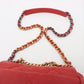 Chanel CHANEL 19 Lambskin Chain Shoulder Bag Red Gold x Silver Metal Fittings 31280288 AS1160
