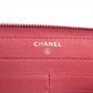Chanel Matrasse x V stitch Caviar Skin Zip Round Wallet Pink Silver Metal Fittings 26415219