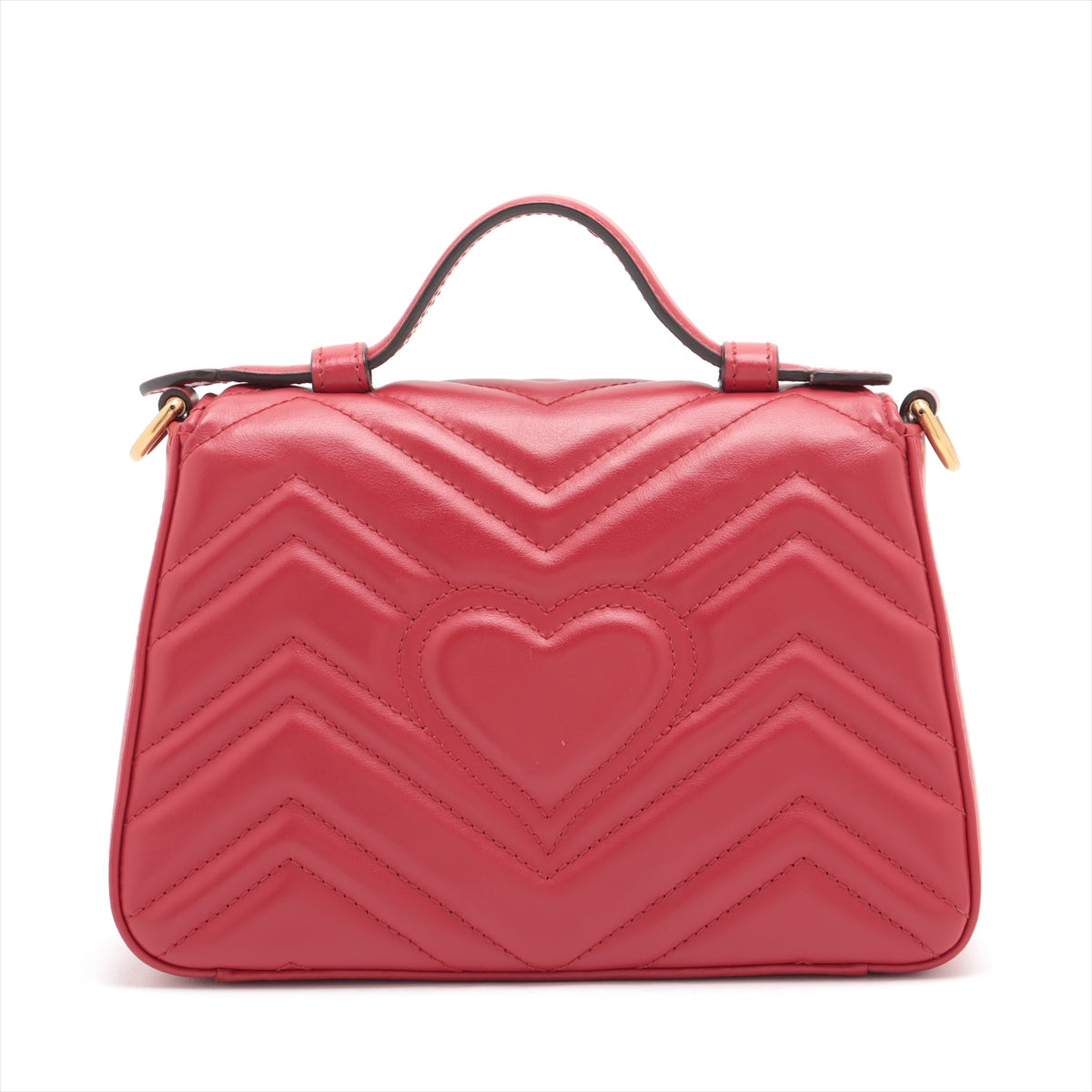 Gucci GG Marmont Leather 2 Way Shoulder Bag Red 547260