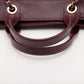 Chanel Deauville MM Caviar Skin 2 Way Tote Bag Burgundy Gold Metal Fittings