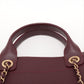 Chanel Deauville MM Caviar Skin 2 Way Tote Bag Burgundy Gold Metal Fittings