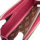 Louis Vuitton Monogram Portofeuille Clemence Fuschia Zip Round Wallet