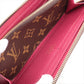Louis Vuitton Monogram Portofeuille Clemence Fuschia Zip Round Wallet