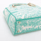 Christian Dior Lady Dee Light Medium Twardu JUY Embroidery canvas 2 Way Handbag White x green