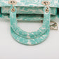 Christian Dior Lady Dee Light Medium Twardu JUY Embroidery canvas 2 Way Handbag White x green