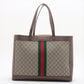 Gucci GG Supreme Tote bag Beige×Brown 547947