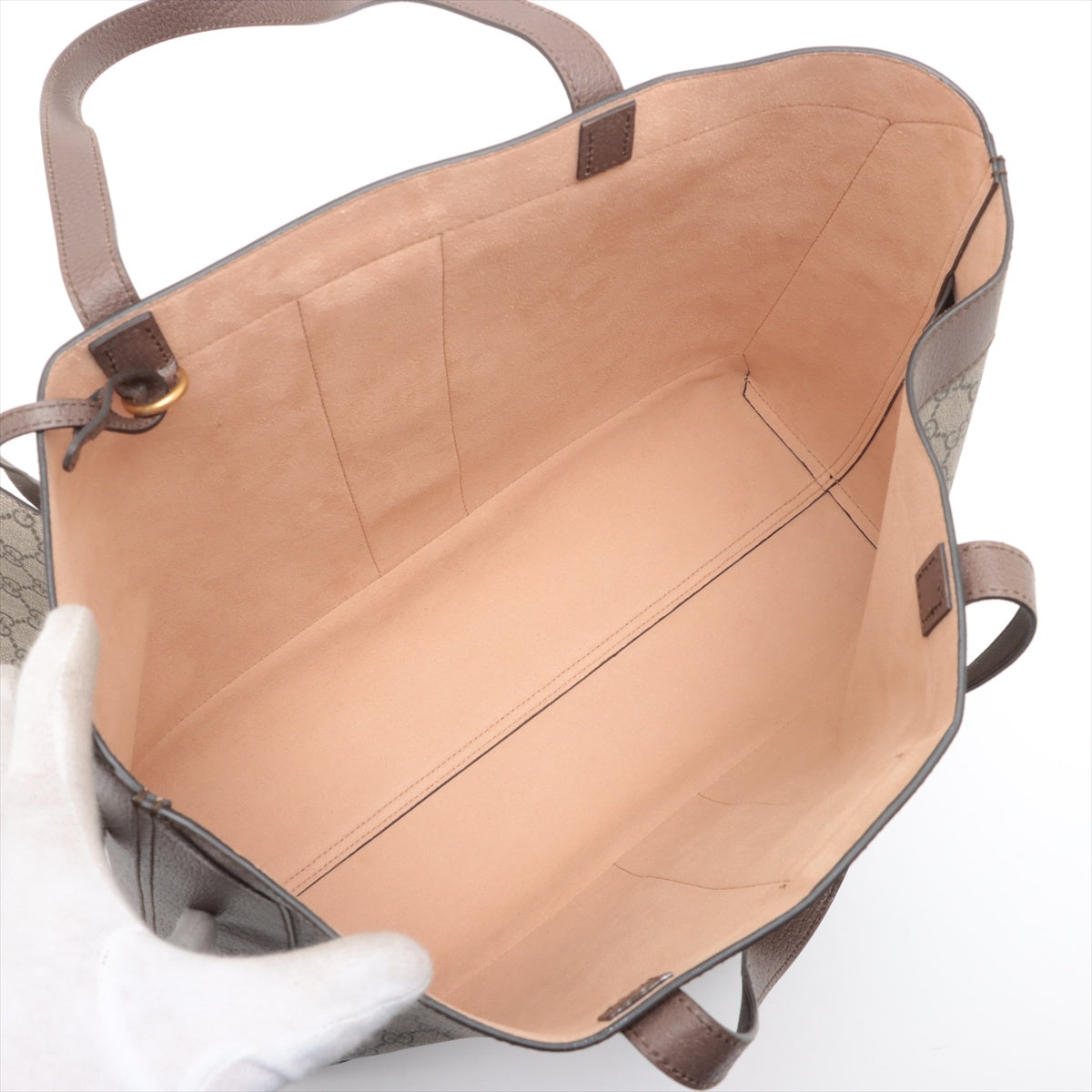 Gucci GG Supreme Tote bag Beige×Brown 547947
