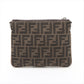 Fendi ZUCCa Canvas & Leather Shoulder bag Brown 7N0146