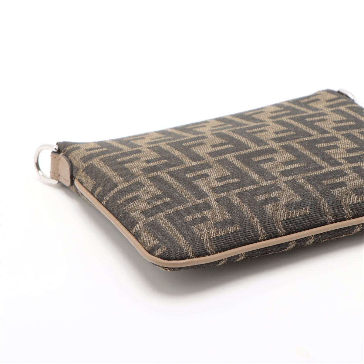 Fendi ZUCCa Canvas & Leather Shoulder bag Brown 7N0146