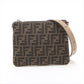 Fendi ZUCCa Canvas & Leather Shoulder bag Brown 7N0146