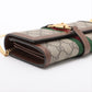 Gucci Jackie 1961 GG Supreme PVC & leather Chain Wallet Beige×Brown 652681