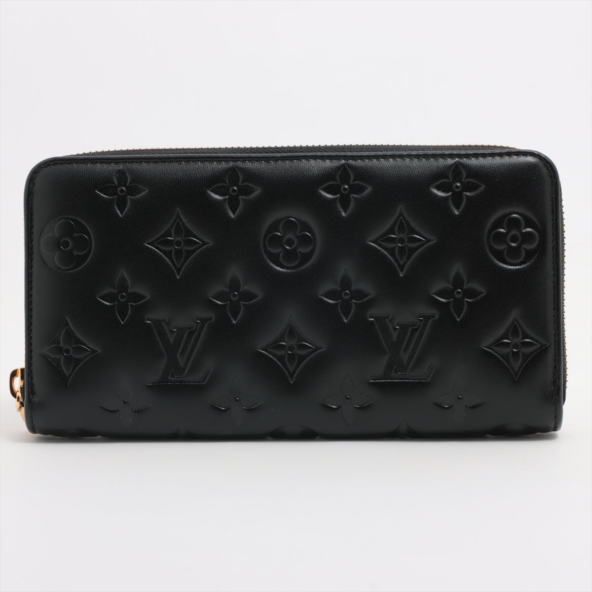Louis Vuitton Monogram Emboss Zippy Wallet M81510 Noir Zip Round Wallet