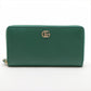 Gucci GG Marmont 456117 Leather Zip Round Wallet Green