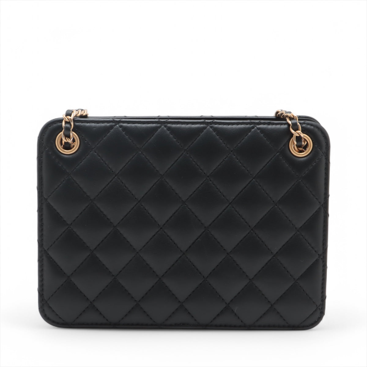Chanel CHANEL 19 Lambskin Chain Shoulder Bag Black Gold Metal Fittings 30420986