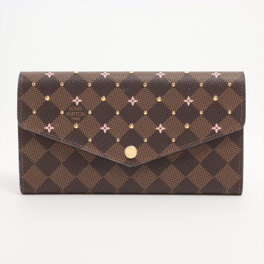 Louis Vuitton Damier Portefeuille Sarah N60476 pink x brown Long Wallet