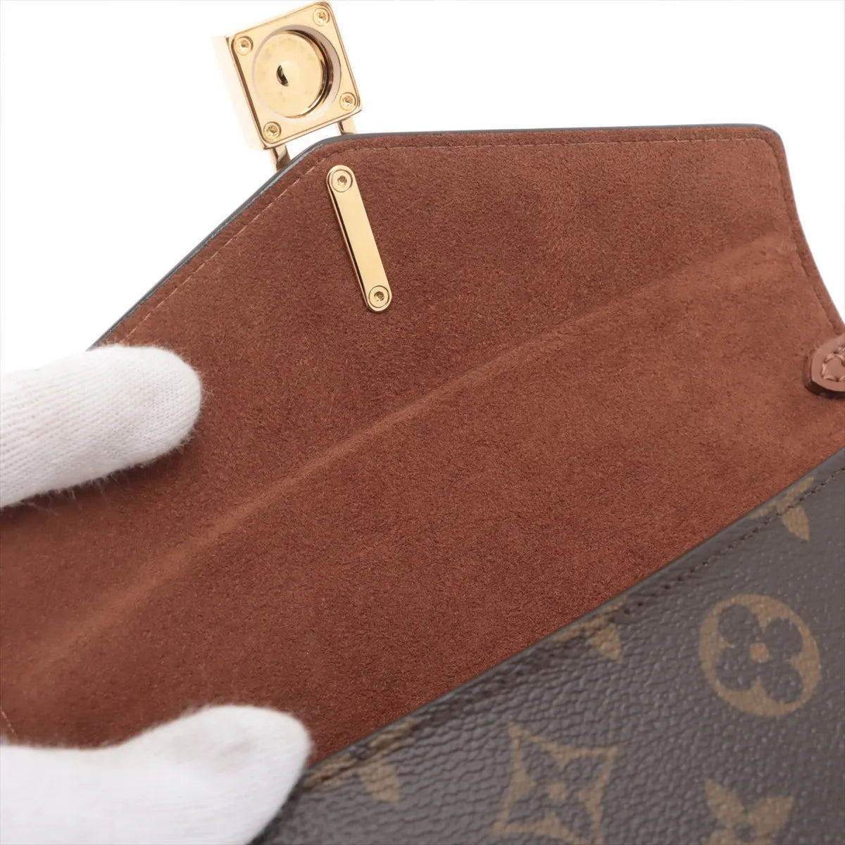 Louis Vuitton Monogram Padlock Onstrap M80763 Brown