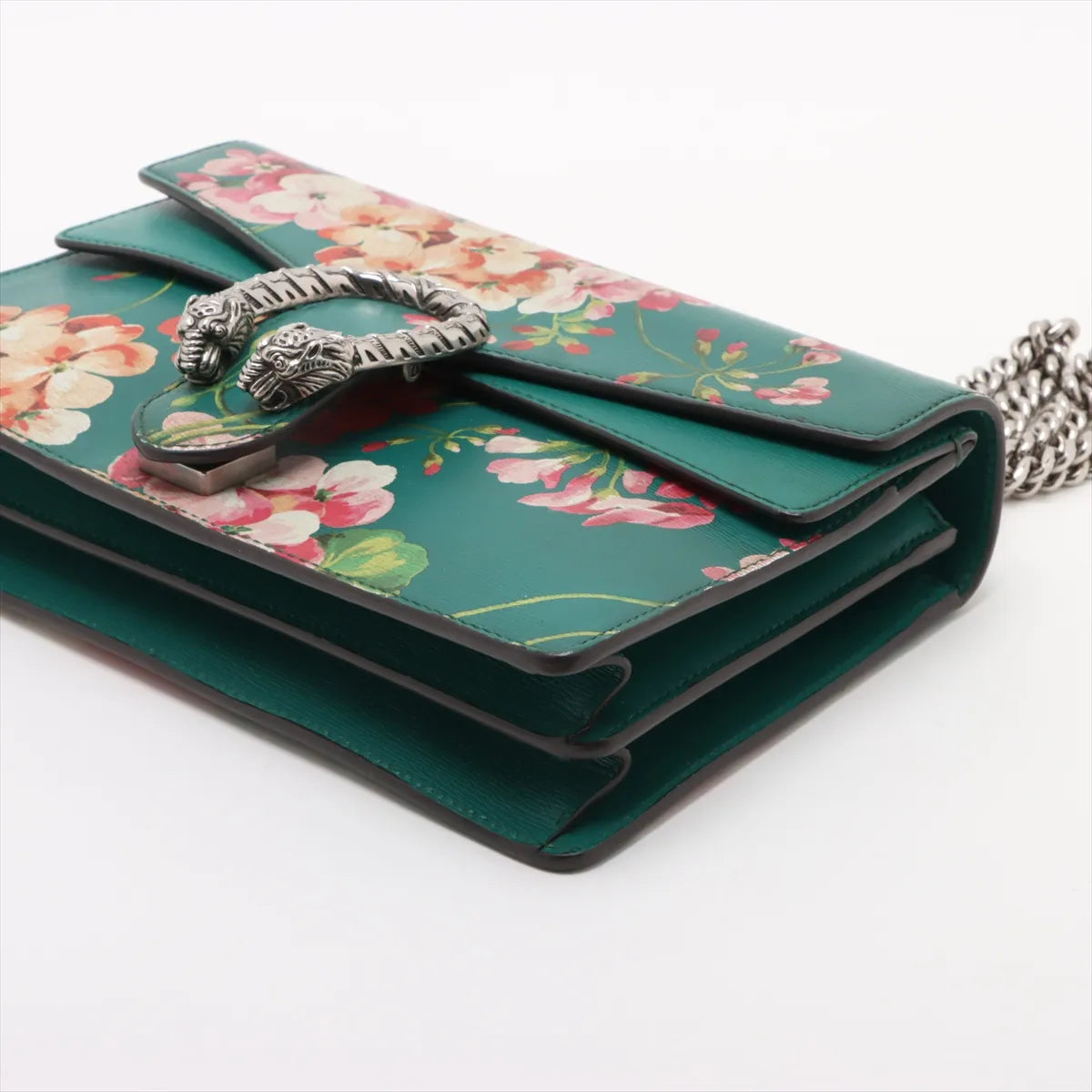 Gucci Blooms Dionysus Leather Chain Shoulder Bag Green 400249