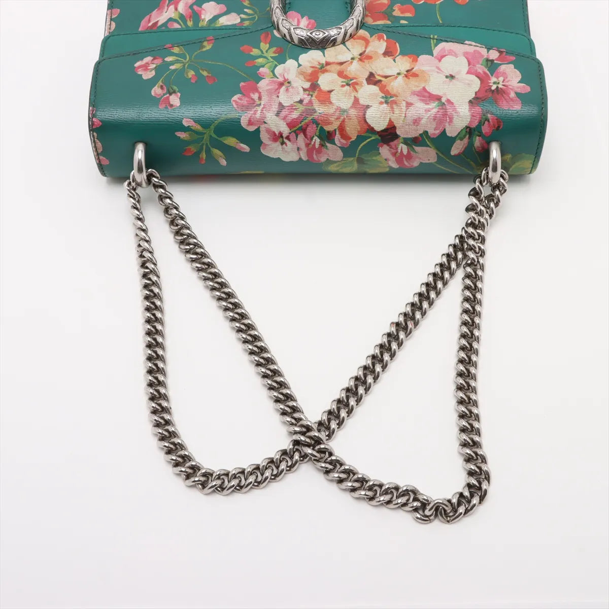 Gucci Blooms Dionysus Leather Chain Shoulder Bag Green 400249
