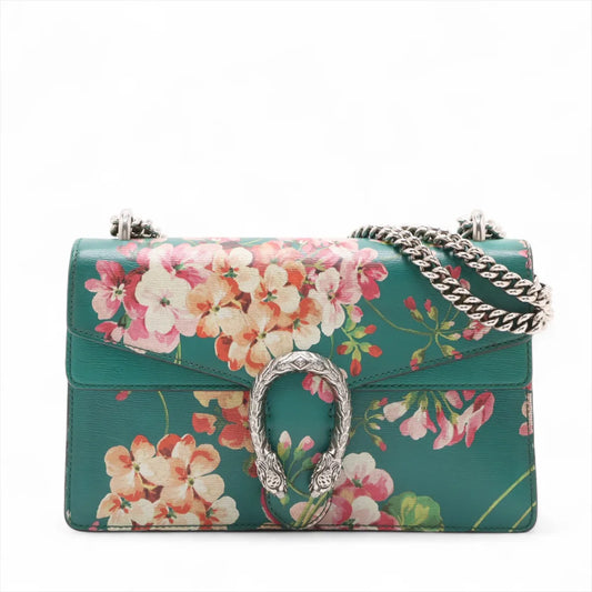 Gucci Blooms Dionysus Leather Chain Shoulder Bag Green 400249