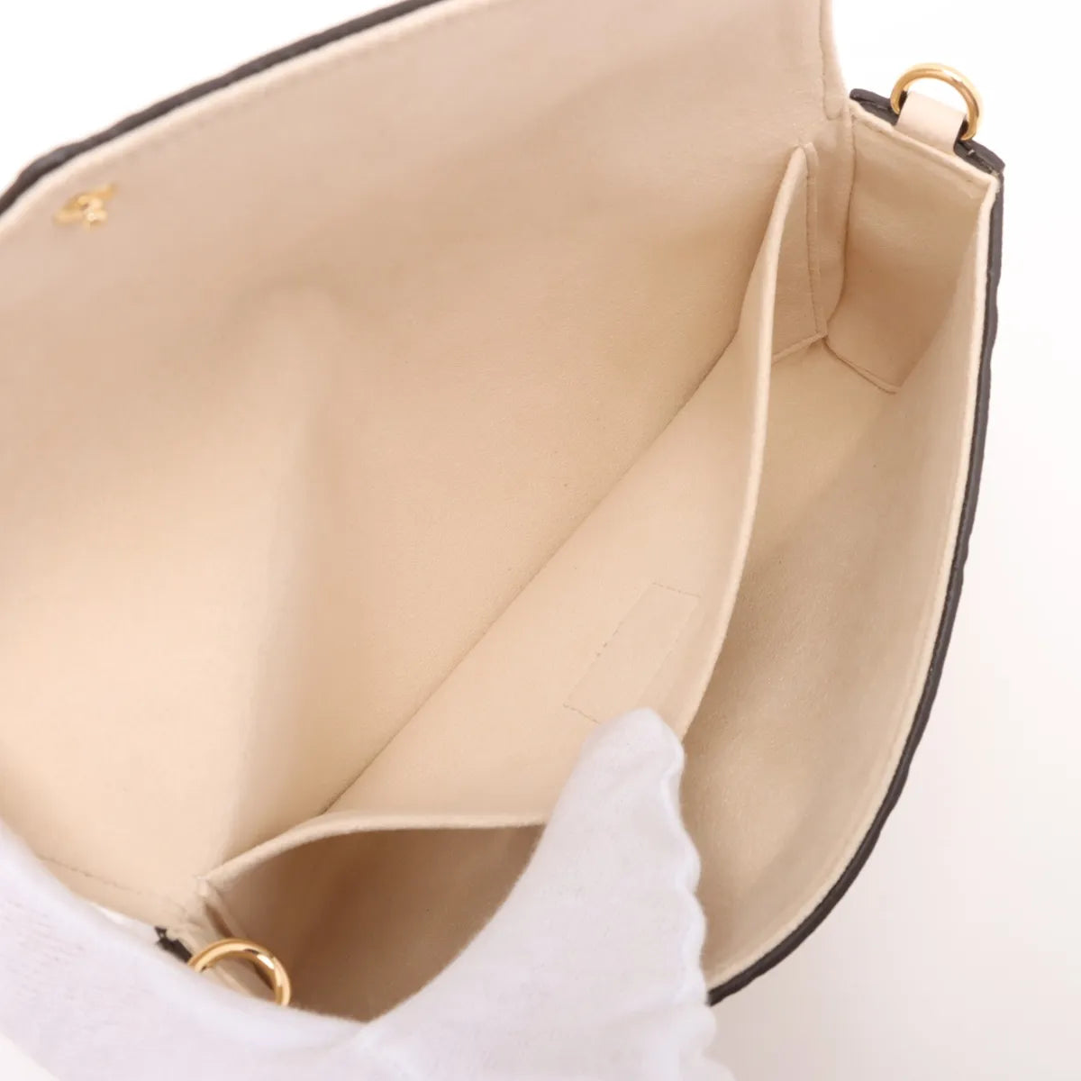 Louis Vuitton Monogram Empreinte Pochette Felicie M82363 Ivory
