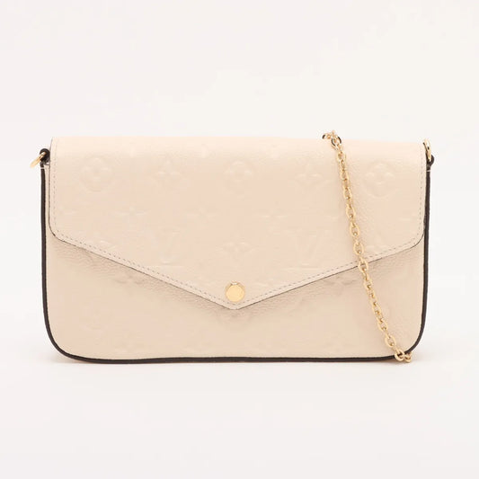 Louis Vuitton Monogram Empreinte Pochette Felicie M82363 Ivory