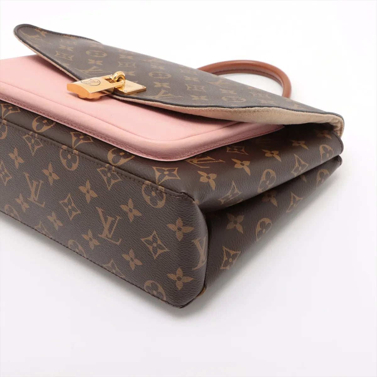 Louis Vuitton monogram x leather Marignan M43960 brown x pink