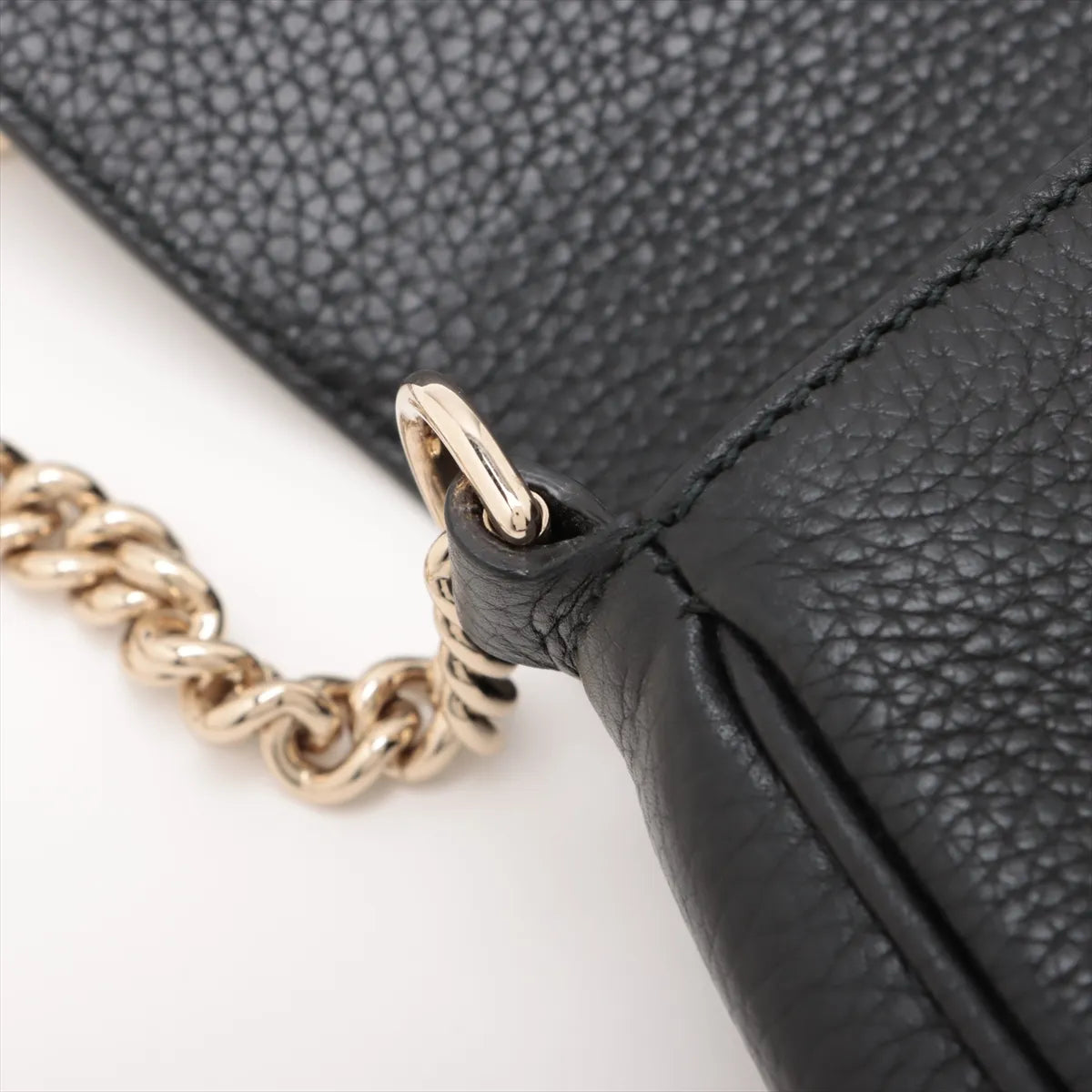 Gucci Soho Leather Chain Shoulder Bag Black 536224