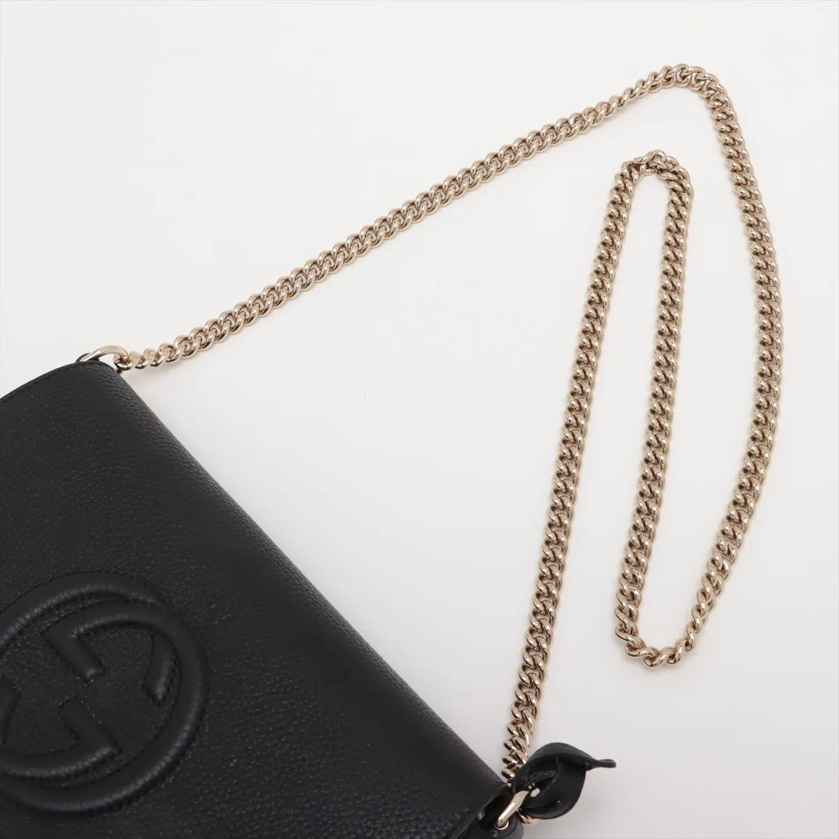 Gucci Soho Leather Chain Shoulder Bag Black 536224