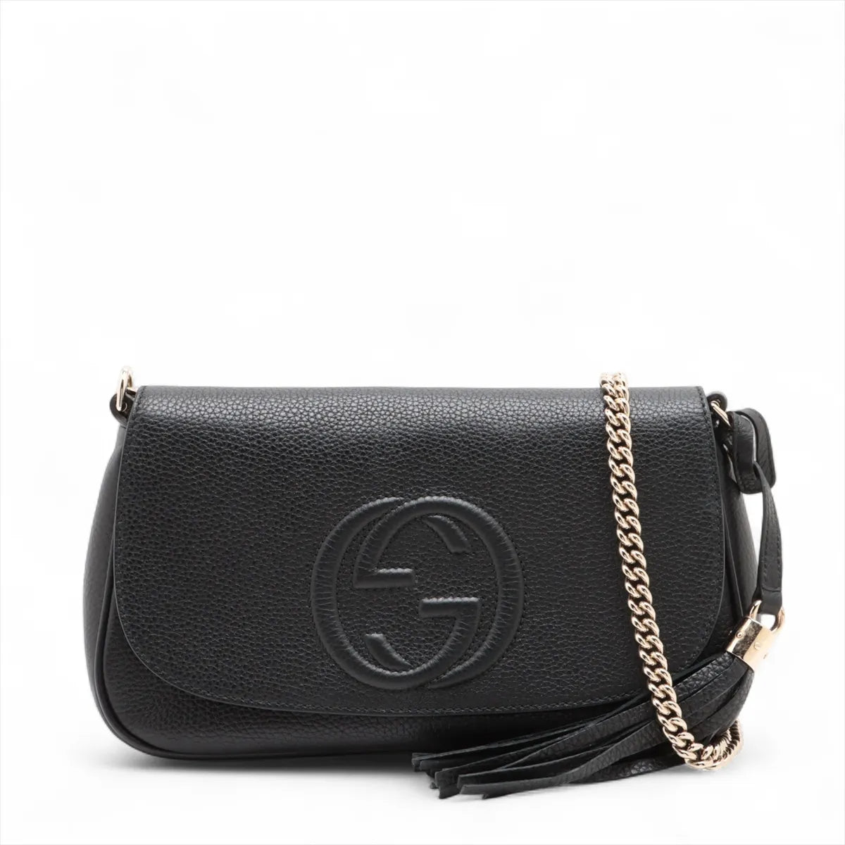 Gucci Soho Leather Chain Shoulder Bag Black 536224