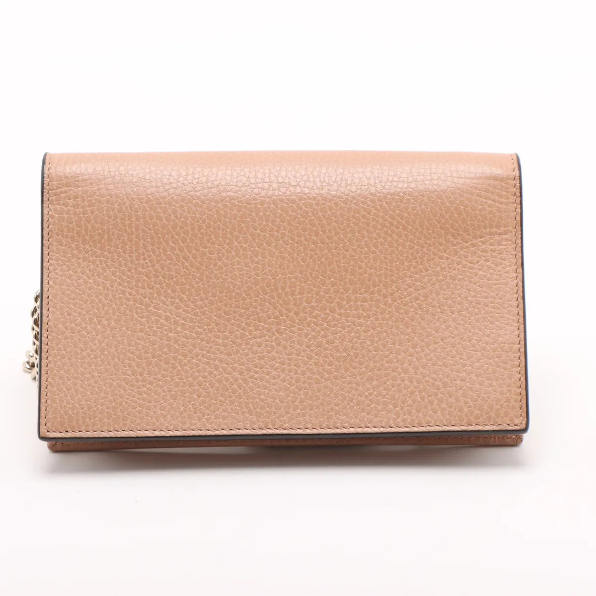 Gucci Interlocking G Leather Chain Wallet Beige 510314