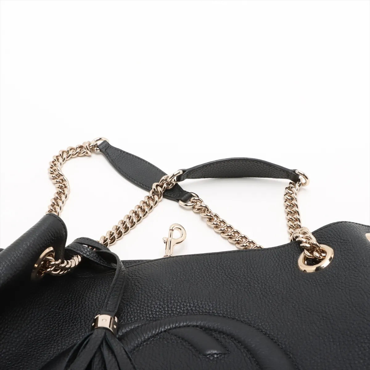 Gucci Soho Leather Chain Shoulder Bag Black 536196