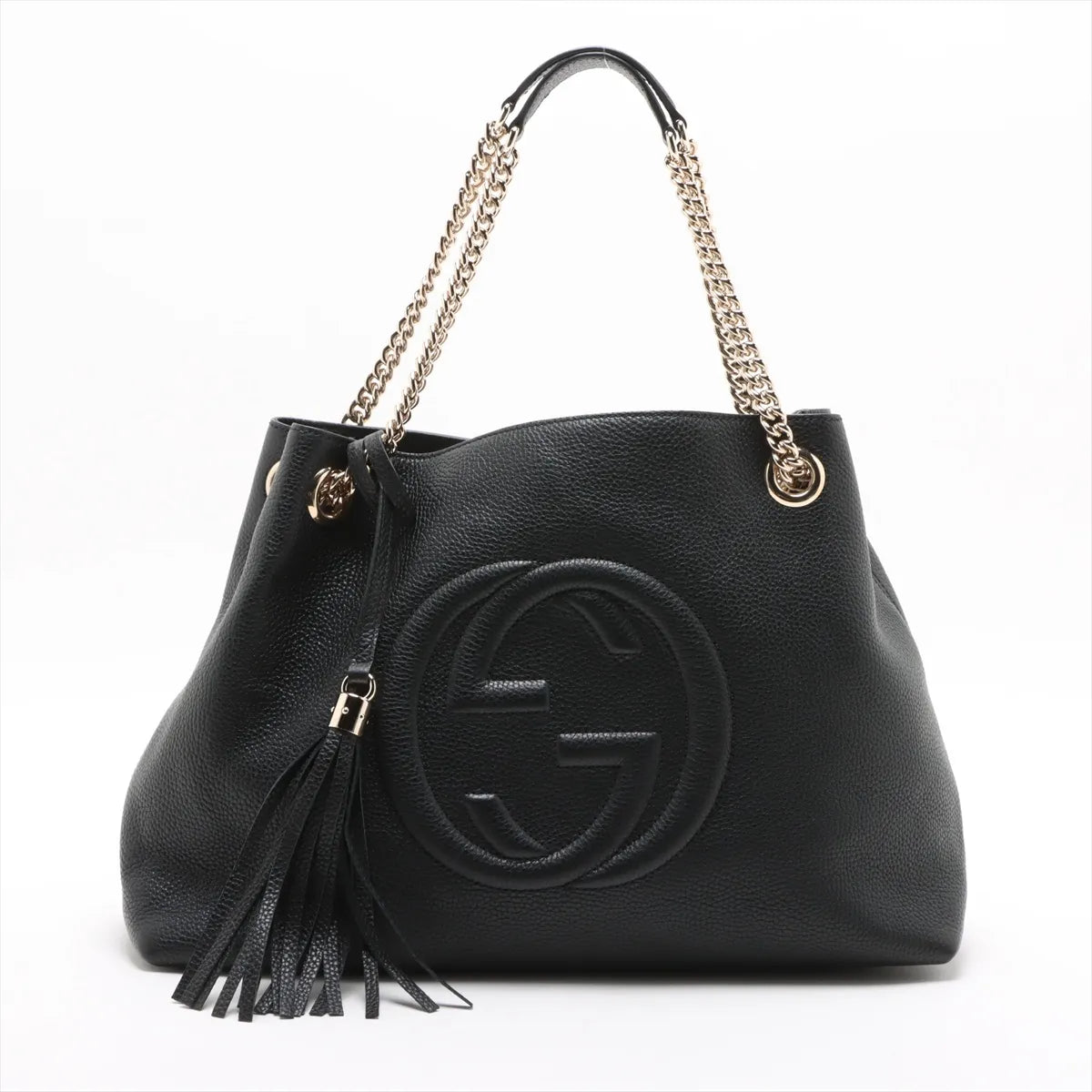Gucci Soho Leather Chain Shoulder Bag Black 536196