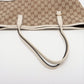 Gucci GG Canvas canvas x leather Tote bag Beige x white 169946