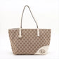 Gucci GG Canvas canvas x leather Tote bag Beige x white 169946