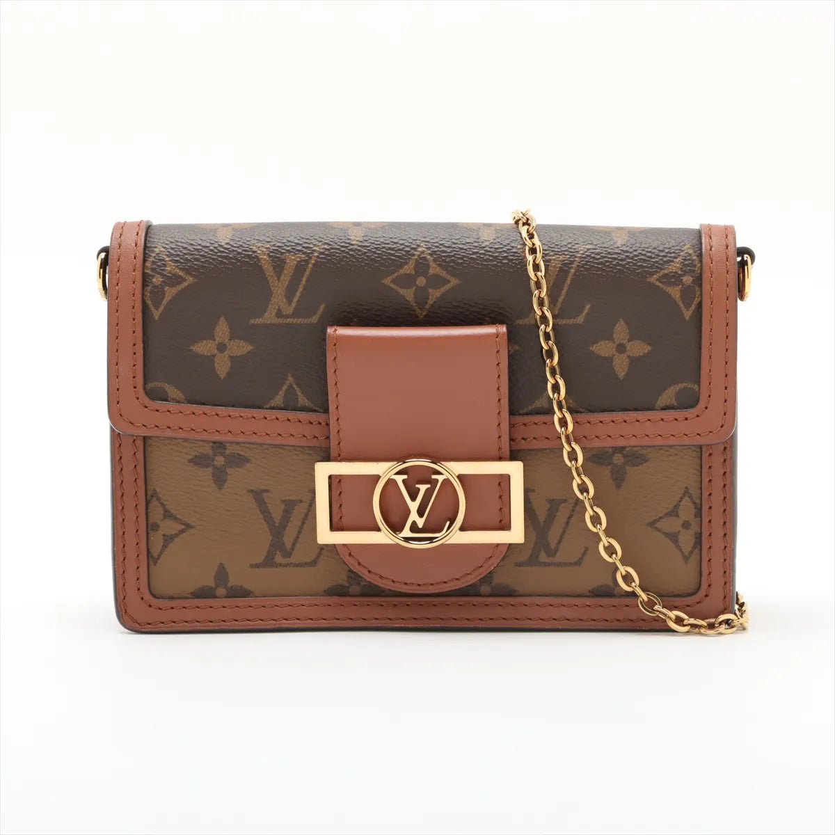 Louis Vuitton Monogram Reverse Walletfeuille Dauphine M68746 Brown