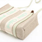 Chloe woody Mini canvas 2 Way Handbag Beige x green