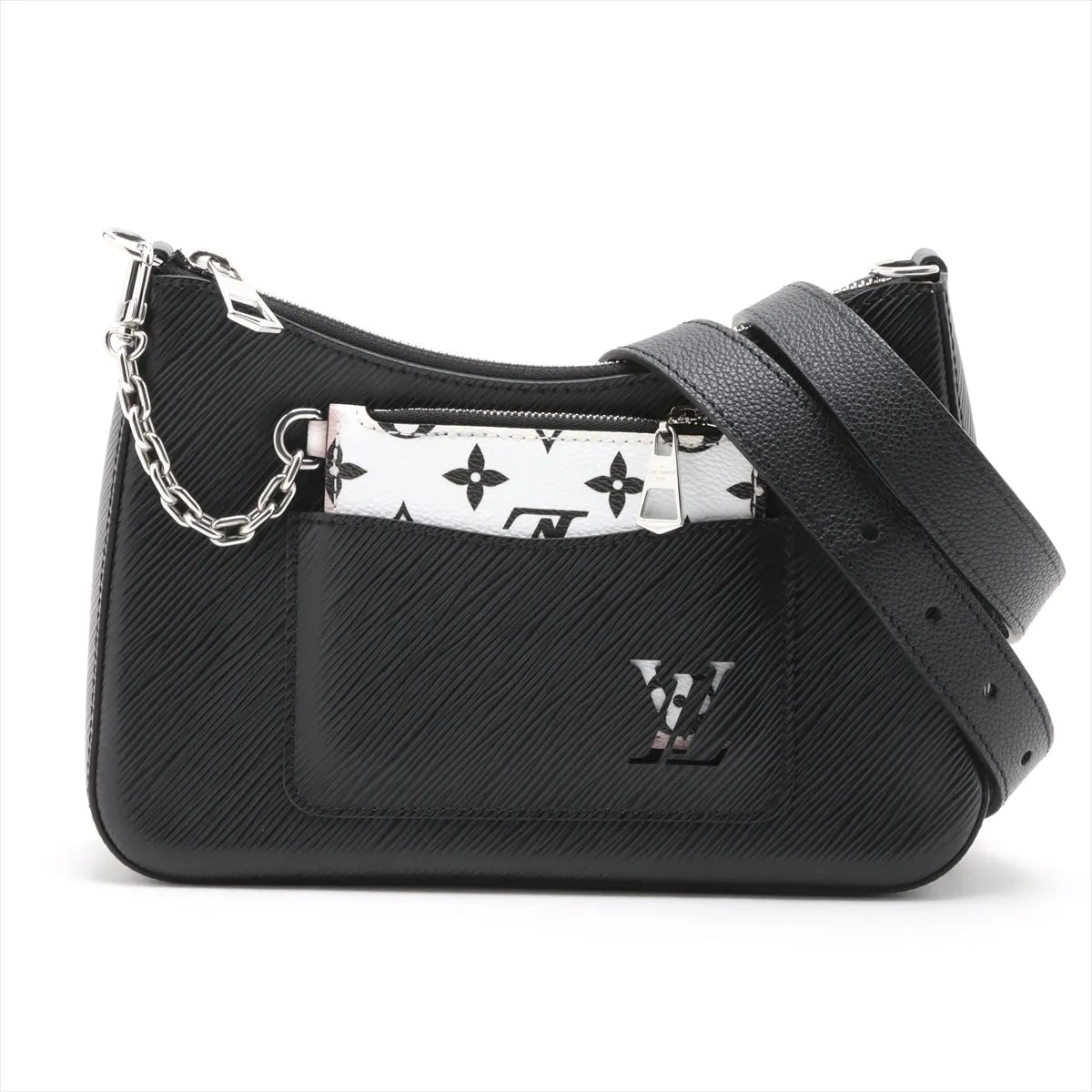 Louis Vuitton Epi Marelle M80689 Black Pouch discoloration
