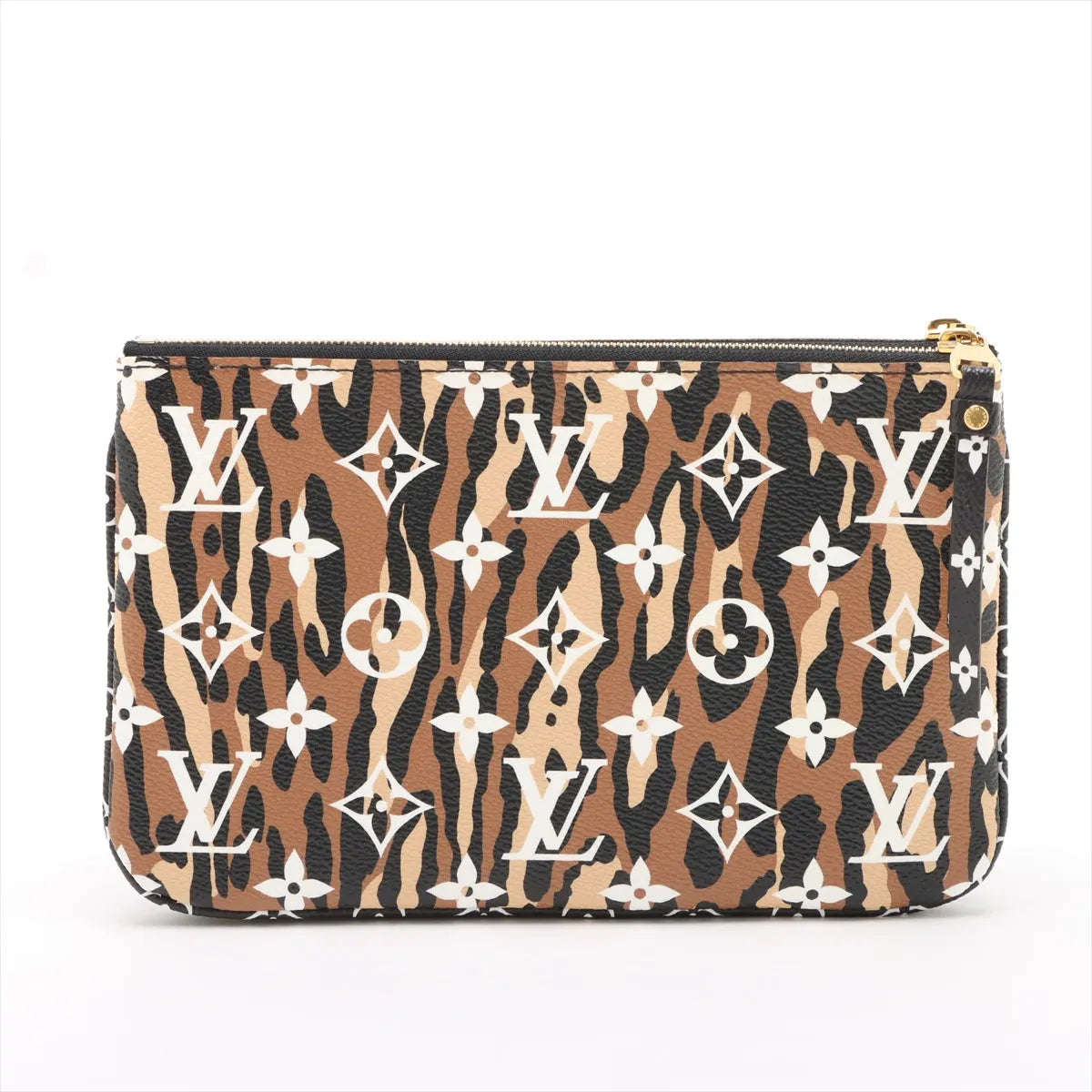 Louis Vuitton Monogram Jungle Double Pochette Zip M67874 GI2189 Black