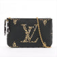 Louis Vuitton Monogram Jungle Double Pochette Zip M67874 GI2189 Black