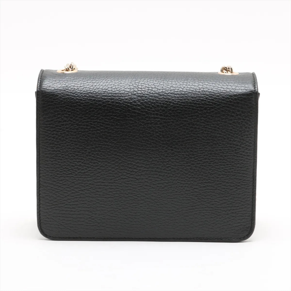 Gucci Interlocking G Leather Chain Shoulder Bag Black 510304