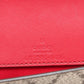 Gucci GG Supreme PVC & leather Chain Wallet Beige x red 481291