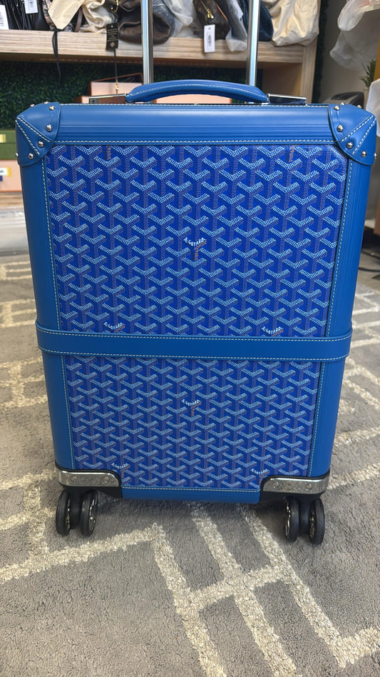 Goyard Blue Bourget PM Trolley
