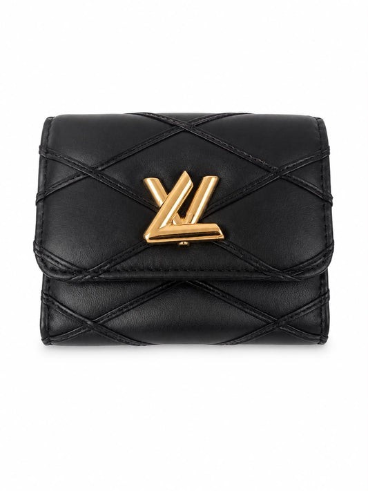 LSCCQ001001 Louis Vuitton GO-14 Malletage Compact Wallet - Black