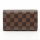 Louis Vuitton Damier Porto Monevier Tresor Brown Compact Wallet