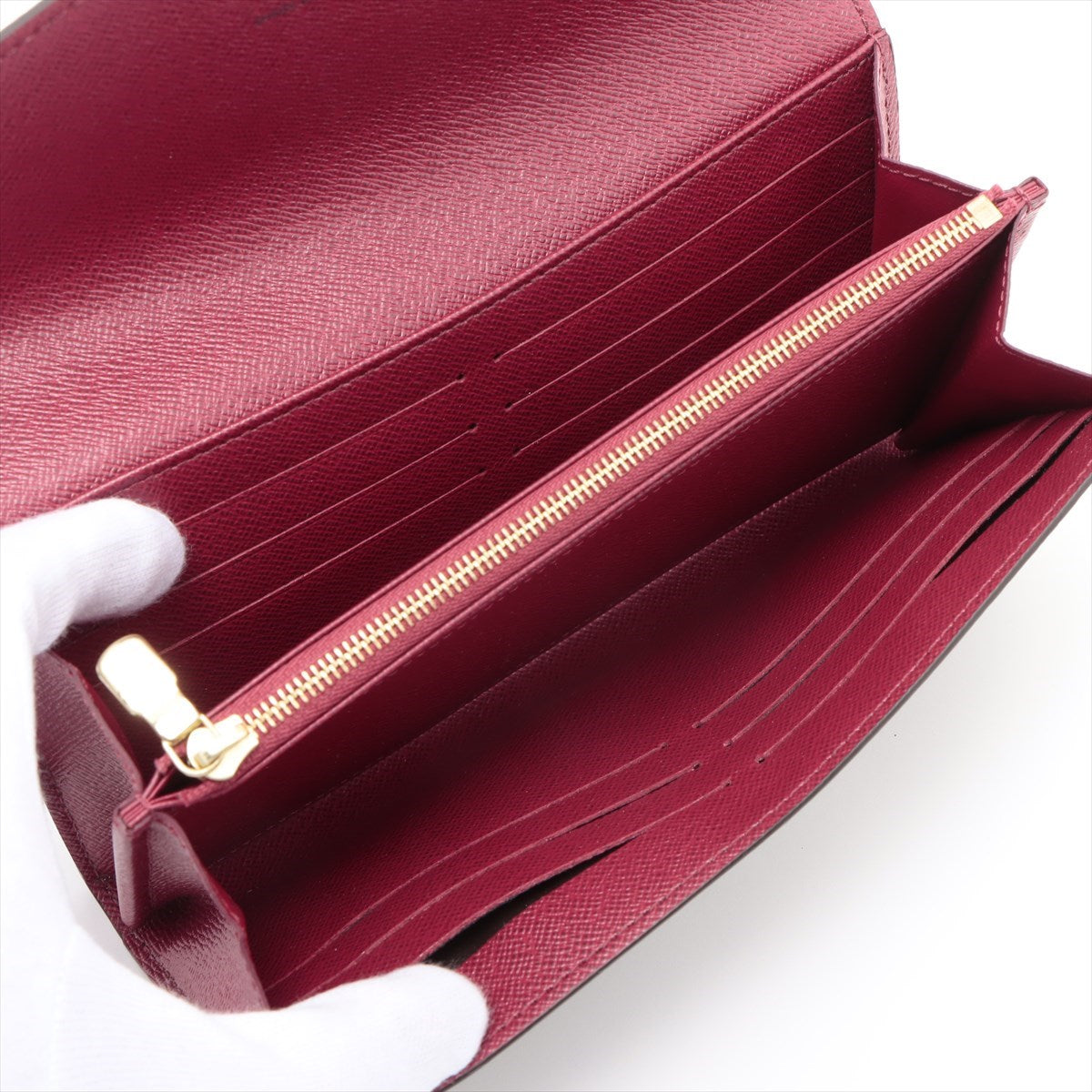 Louis Vuitton Monogram Portefeuille Sarah M62234 SN2220 Fuschia Wallet